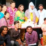 Bhojpuri actress kanak pandey distribute sweets and silver coin